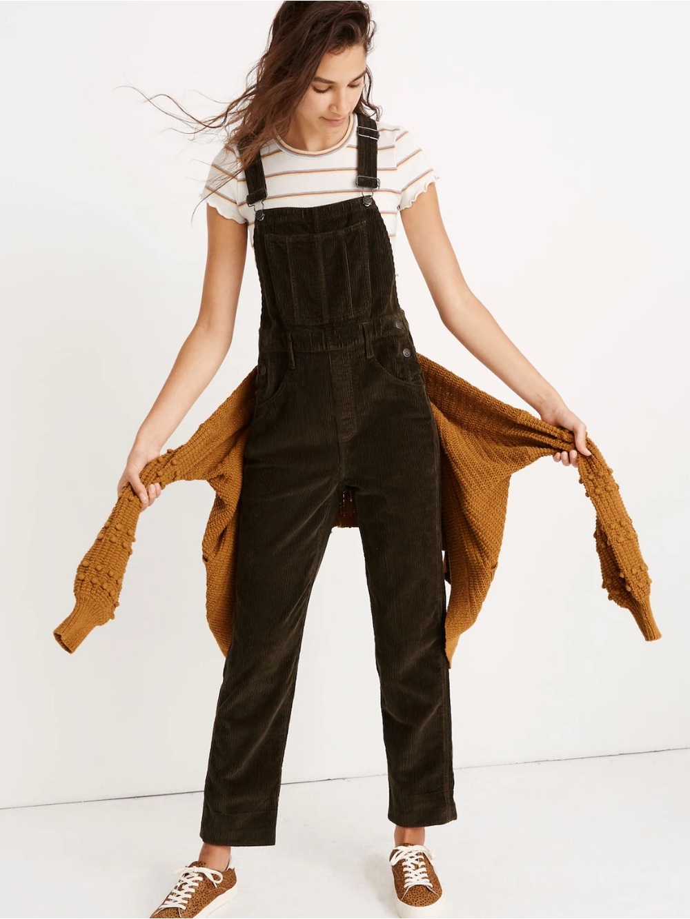 Madewell Corduroy Straight Leg Bib Overalls Medium